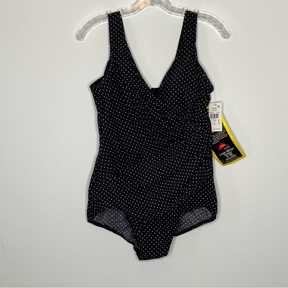 Miraclesuit Black and White Polka Dot Swimsuit - Picture 5 of 16